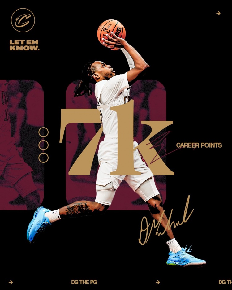 未來可期！加蘭騎士生涯得分達(dá)到7000分 隊史第11位！
