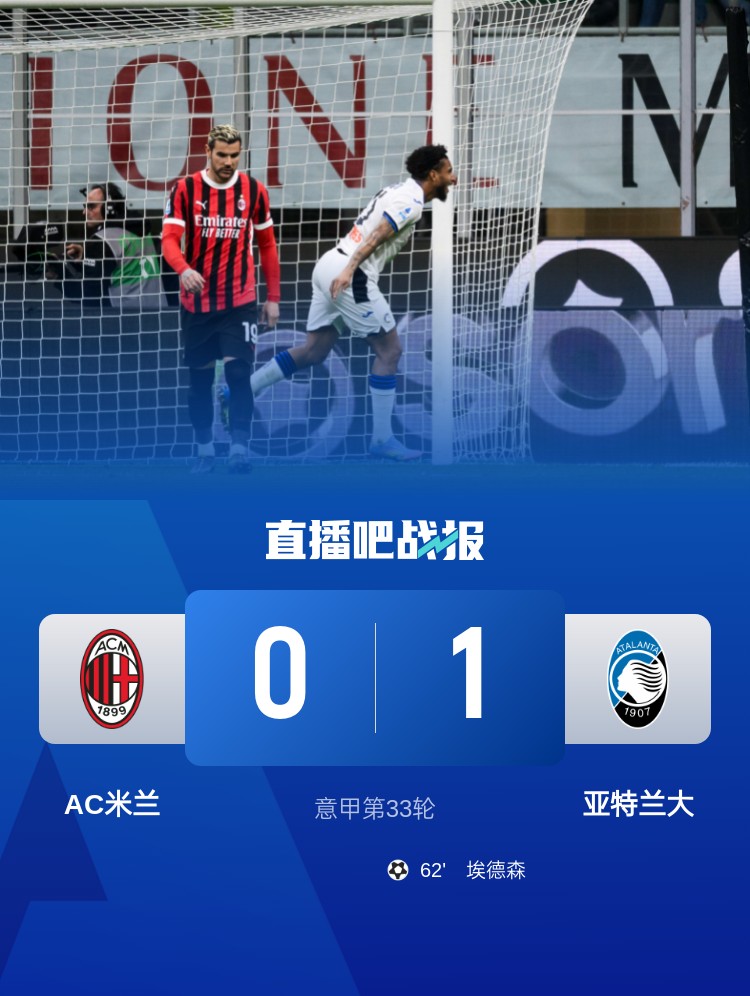 米蘭雙雄本輪均0-1輸球，周中意杯半決賽次回合再對決